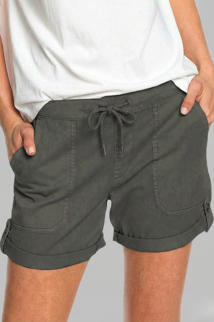 Sylvie | Relaxed Fit Drawstring Pocket Shorts