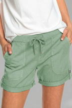 Sylvie | Relaxed Fit Drawstring Pocket Shorts