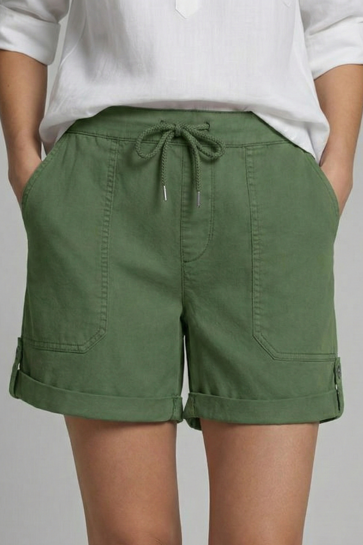 Sylvie | Relaxed Fit Drawstring Pocket Shorts