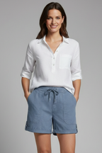 Sylvie | Relaxed Fit Drawstring Pocket Shorts
