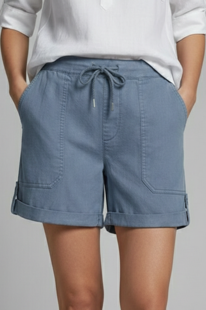 Sylvie | Relaxed Fit Drawstring Pocket Shorts