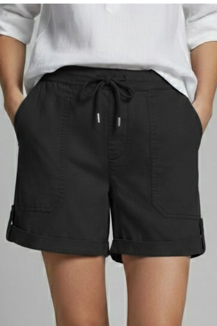 Sylvie | Relaxed Fit Drawstring Pocket Shorts