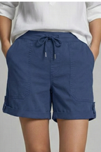 Sylvie | Relaxed Fit Drawstring Pocket Shorts