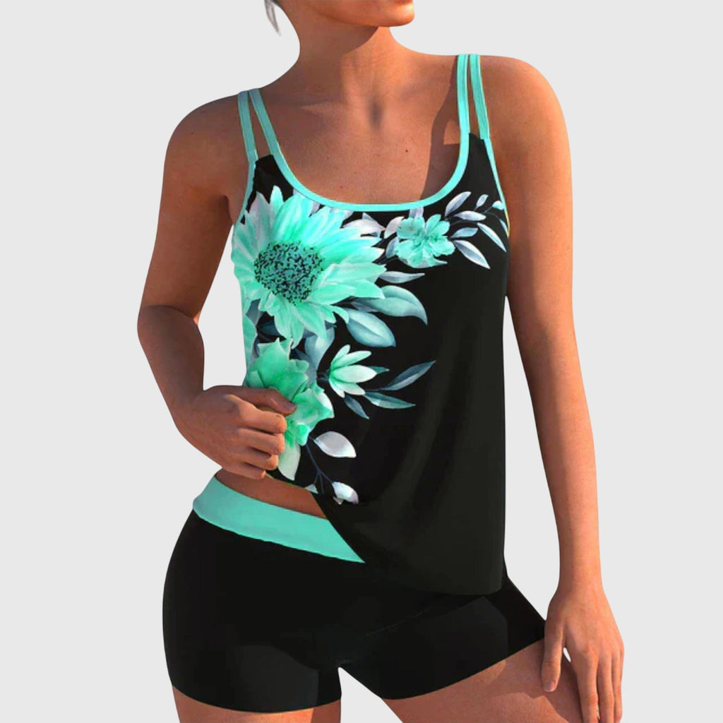 Tallulah | Floral Print Two-Piece Swimsuit Set