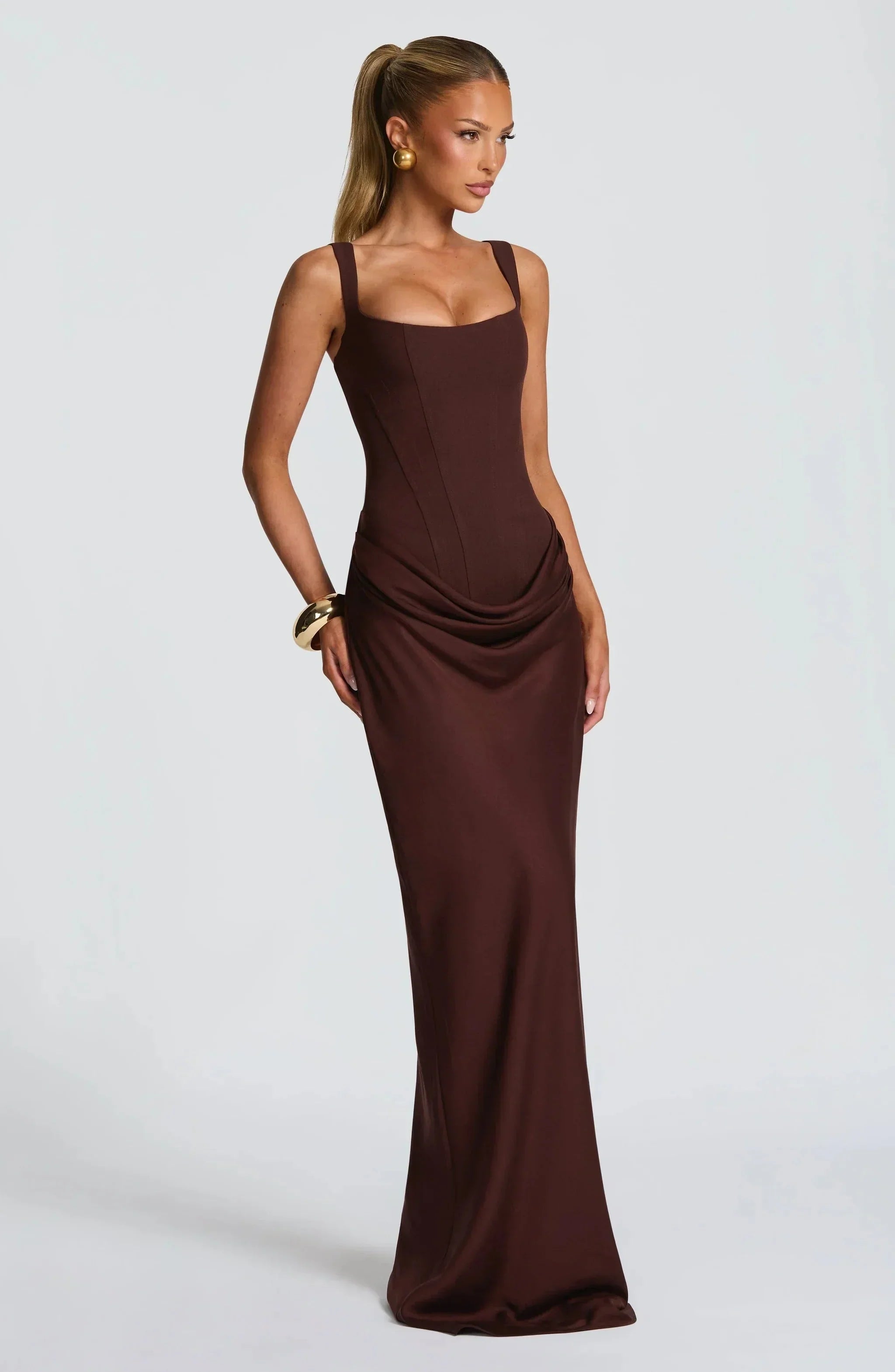 Tatiana | Fitted Backless Maxi Dress