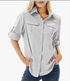 Ursula | Roll-Up Sleeve Button-Down Hiking Shirt