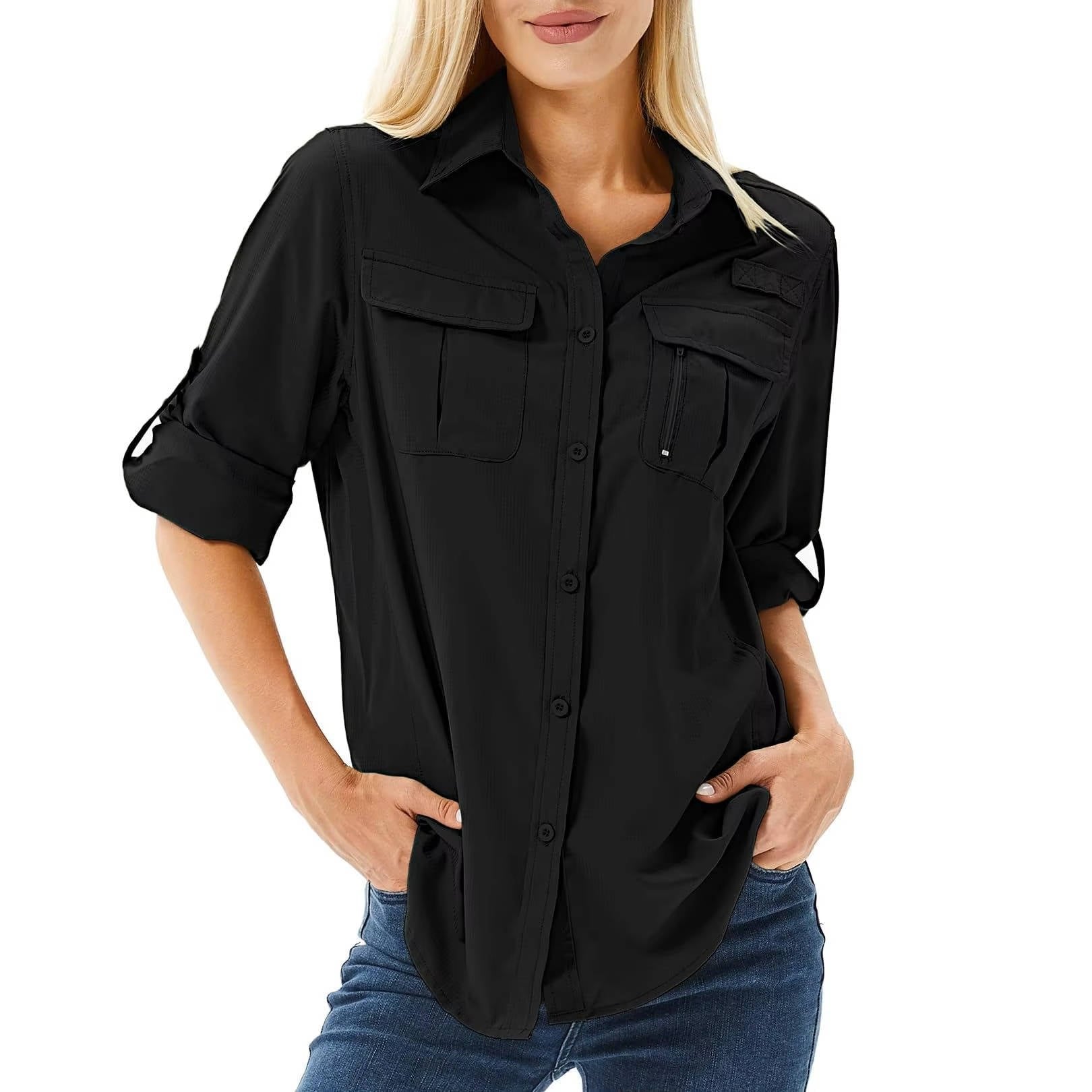 Ursula | Roll-Up Sleeve Button-Down Hiking Shirt