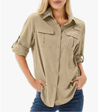 Ursula | Roll-Up Sleeve Button-Down Hiking Shirt