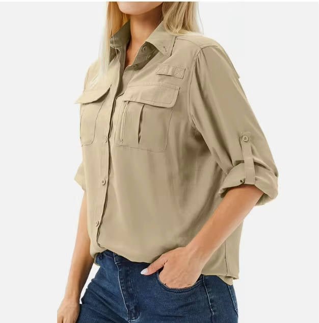 Ursula | Roll-Up Sleeve Button-Down Hiking Shirt