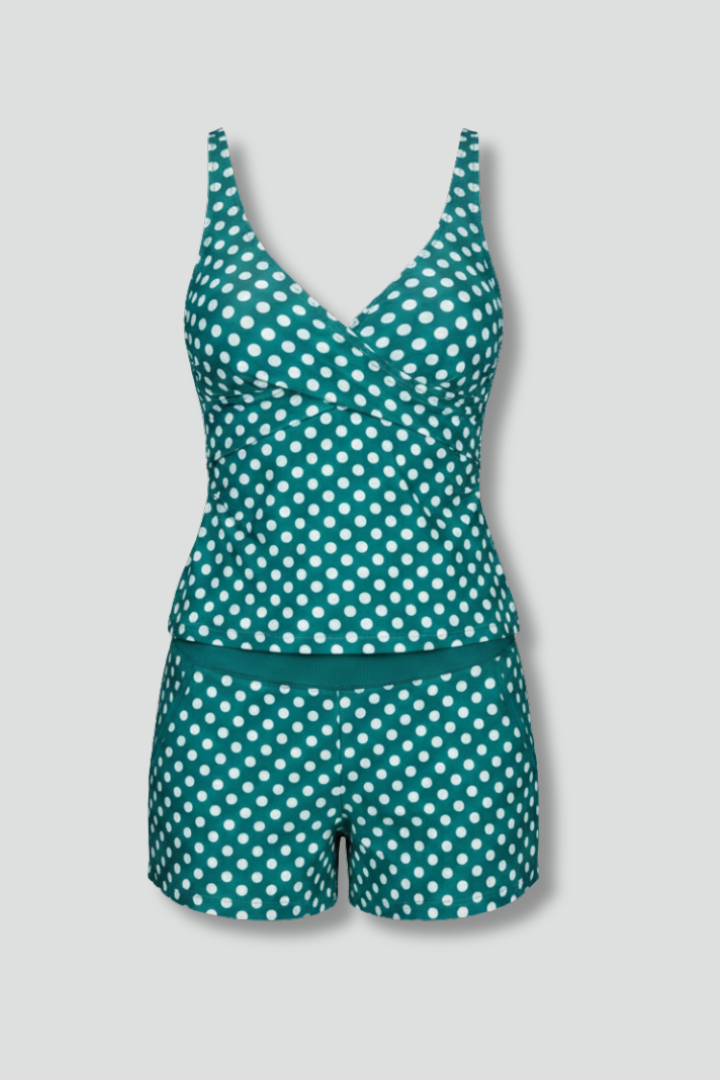 Viola | Relaxed Fit Tankini Swimsuit Set with Shorts