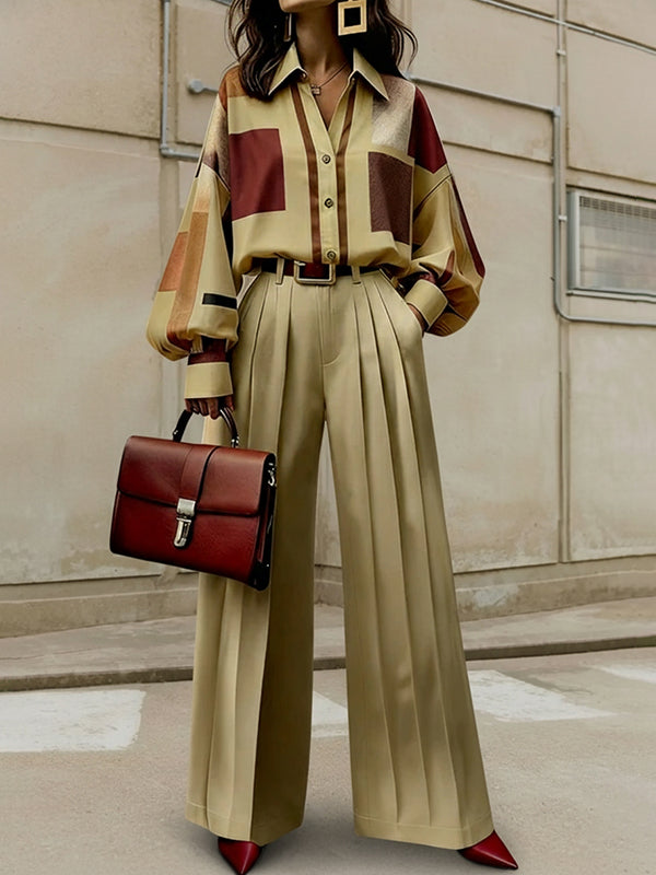 Violet | High Waist Wide Leg Pleated Pants