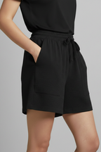 Violet | Relaxed Fit Elastic Waist Drawstring Shorts