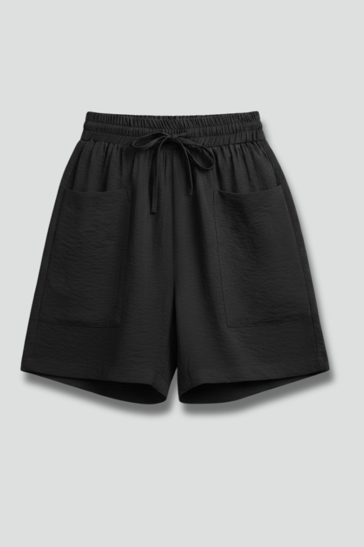 Violet | Relaxed Fit Elastic Waist Drawstring Shorts