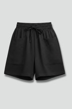 Violet | Relaxed Fit Elastic Waist Drawstring Shorts