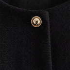 Vivienne | Cropped Tailored Button-Front Bomber Jacket