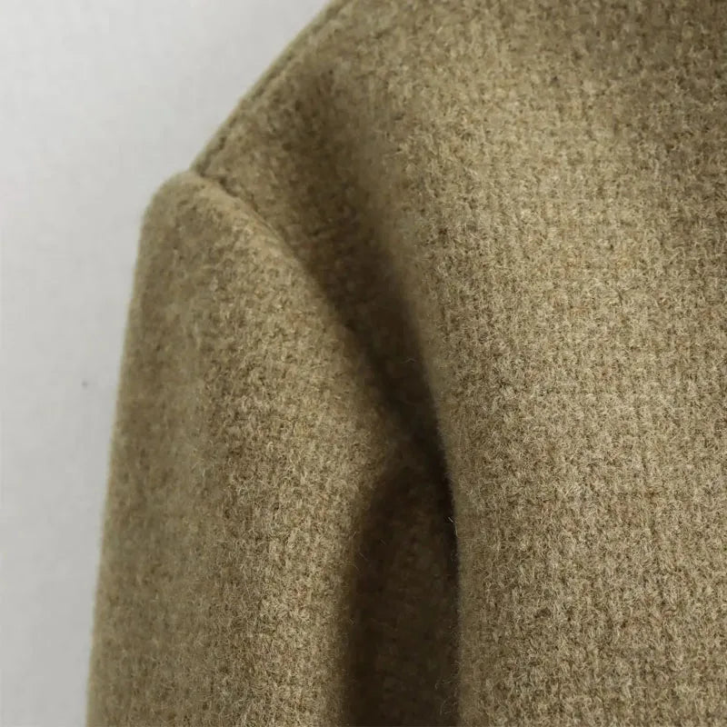 Vivienne | Cropped Tailored Button-Front Bomber Jacket