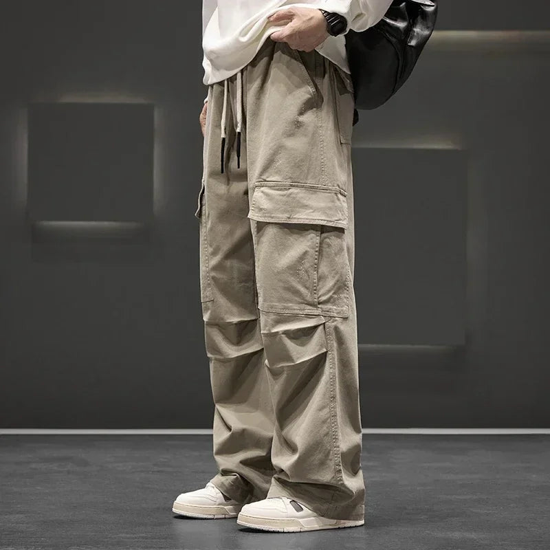 William | Wide Leg Cargo Pocket Casual Pants