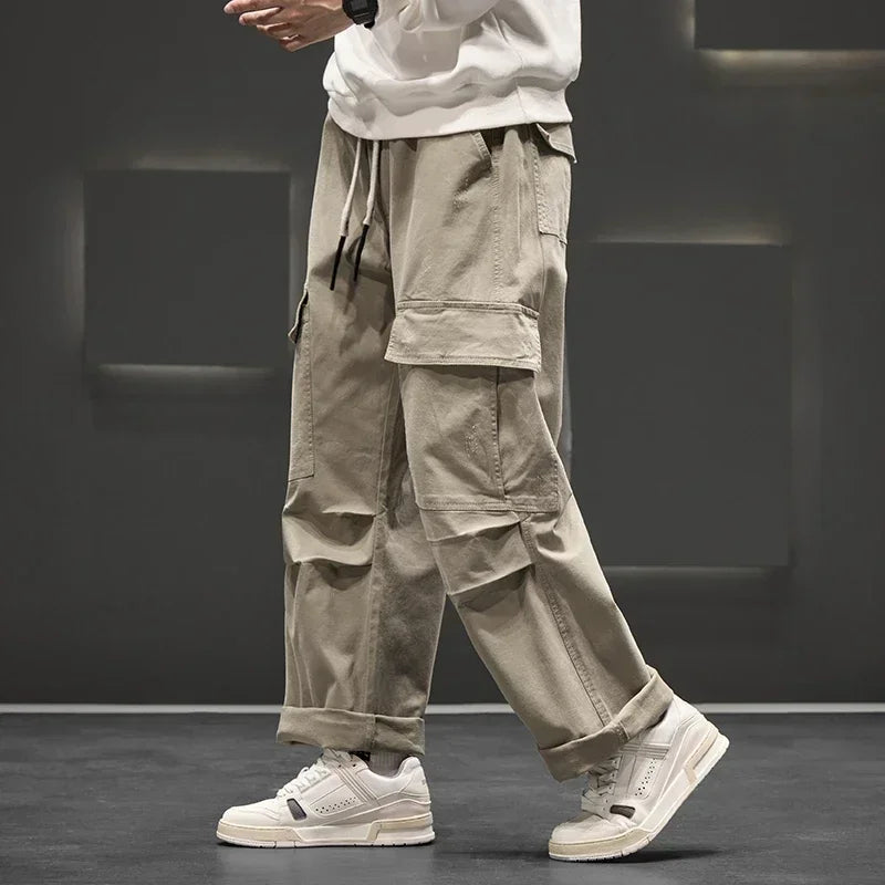 William | Wide Leg Cargo Pocket Casual Pants