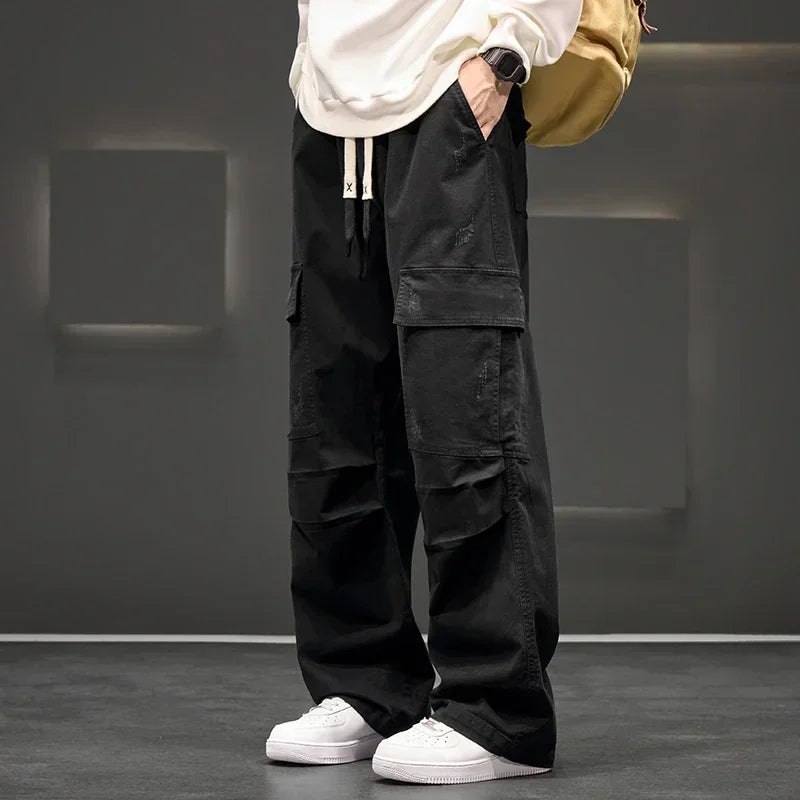 William | Wide Leg Cargo Pocket Casual Pants