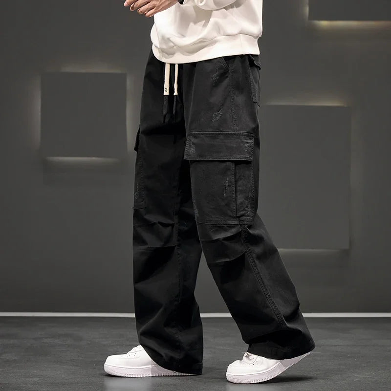 William | Wide Leg Cargo Pocket Casual Pants