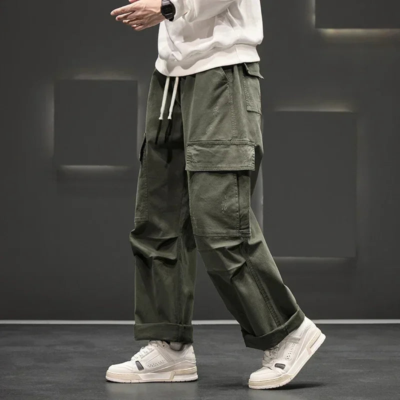 William | Wide Leg Cargo Pocket Casual Pants