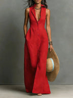 Winter | Tailored Sleeveless Maxi Shirt Dress