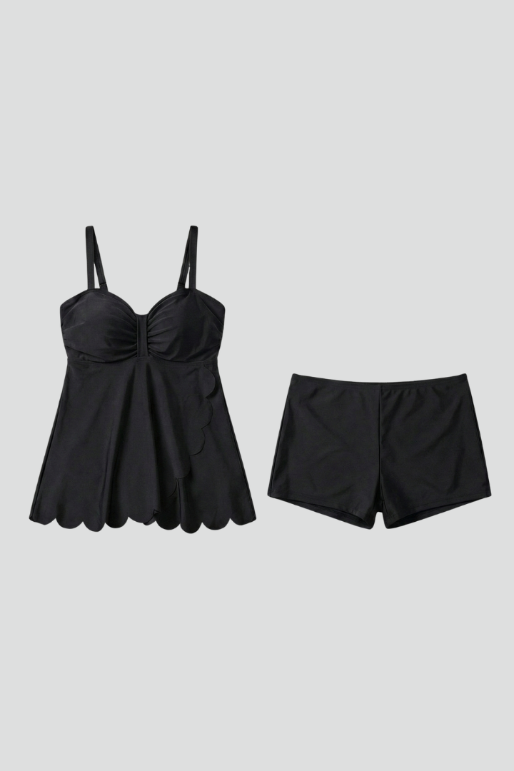 Wren | Sweetheart Neck Tankini Set with Shorts