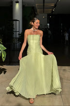 Xanthe | Pleated Fit Maxi Dress