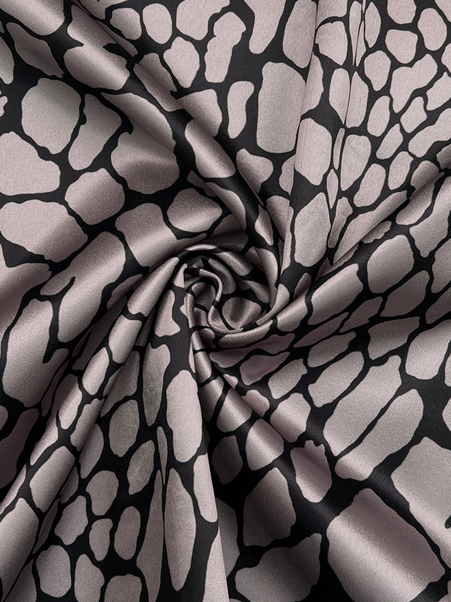 Ximena | Loose Fit Long Sleeve Snakeskin Print Lapel Blouse