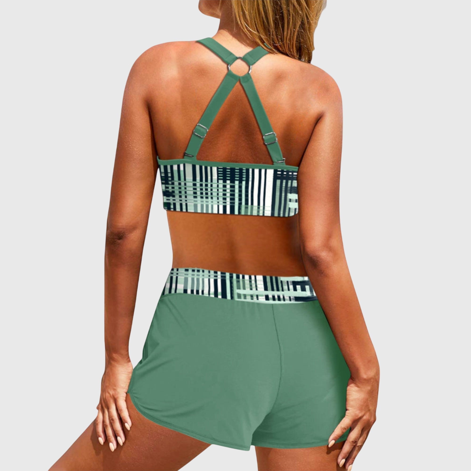 Yolanda | Ribbed High-Waisted Bikini Set
