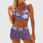 Yolanda | Ribbed High-Waisted Bikini Set