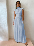 Yvonne | Sleeveless Mock Neck Cut-Out Maxi Dress