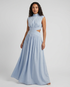 Yvonne | Sleeveless Mock Neck Cut-Out Maxi Dress