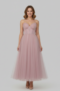 Zoey | Strapless Layered Tulle Maxi Dress