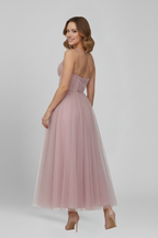 Zoey | Strapless Layered Tulle Maxi Dress