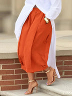 Zola | Loose Fit Wide Leg Pleated Pants with Pockets