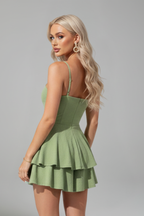 Zora | Flared Mini Dress With Spaghetti Straps