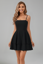Zora | Flared Mini Dress With Spaghetti Straps