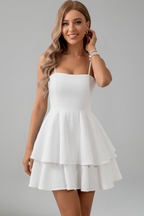 Zora | Flared Mini Dress With Spaghetti Straps