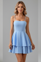 Zora | Flared Mini Dress With Spaghetti Straps